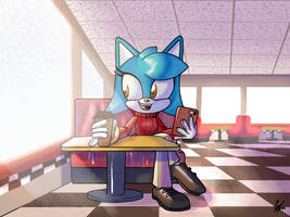 Cassie In Diner