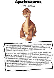 LBT Fun Fact Sheet - Apatosaurus