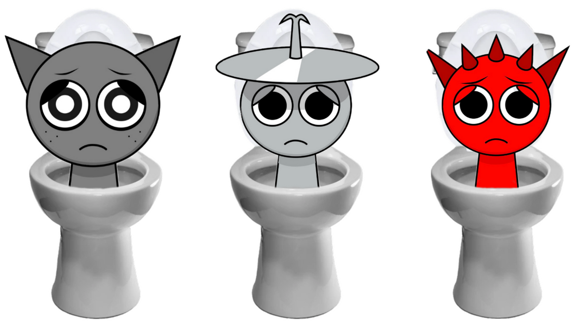 Sad Raddy Deviantart (Sprunki) Gray Clukr Raddy Skibidi Toilet Sad Out? by TitinCobain on ...