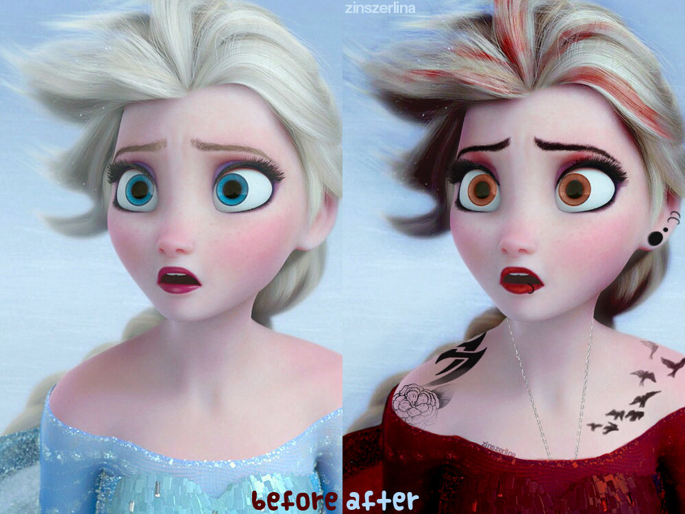 Punk Elsa from Frozen by zinszerlina on DeviantArt
