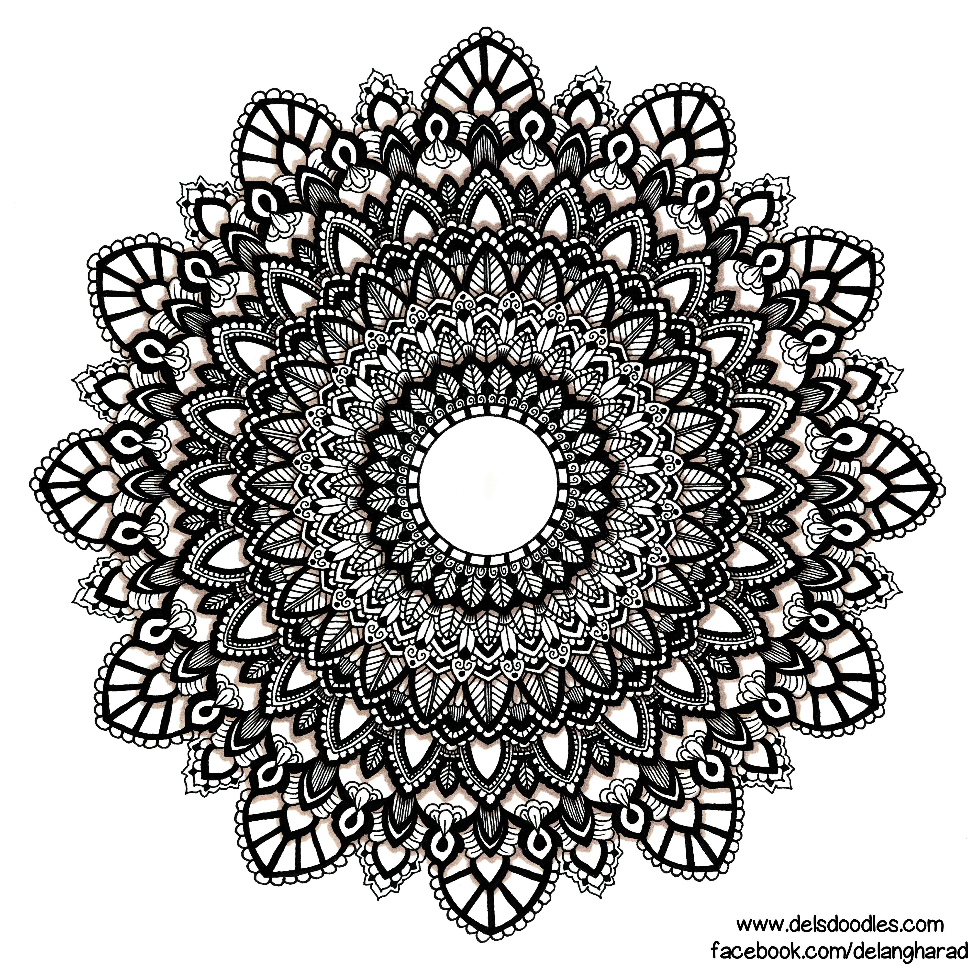 Hand-drawn mandala by WelshPixie