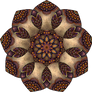 Purple, Orange and Stone Coloured Mandala