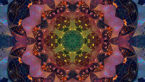 Rainbow Kaleidoscope Fractal Mandala