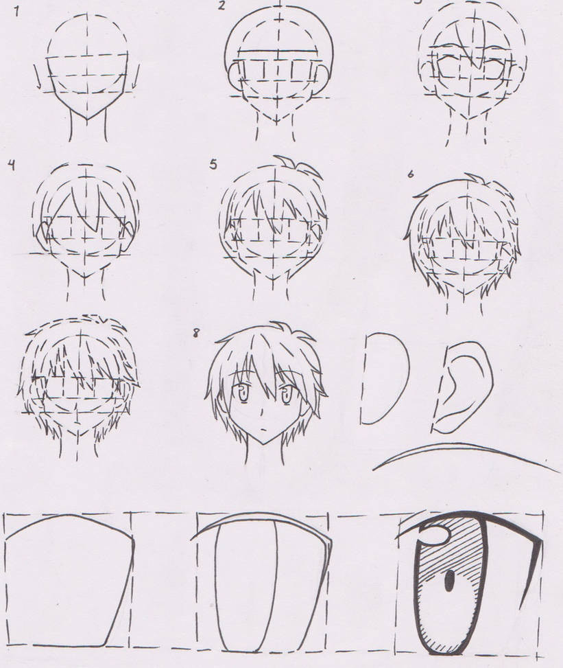 Anime Boy Character Face Tutorial 01 Sorata By Futagofude