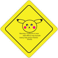 Pikachu traffic sign