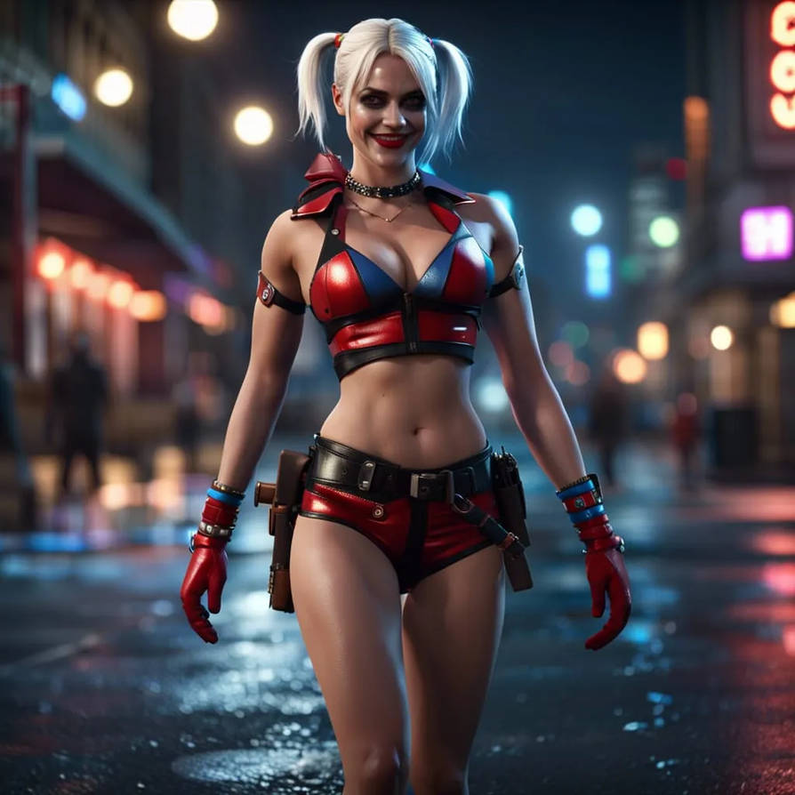 Margot Robbie As Harley Quinn By CybertronAx On DeviantArt margot-robbie-as-harley-quinn-by-cybertronax-on-deviantart