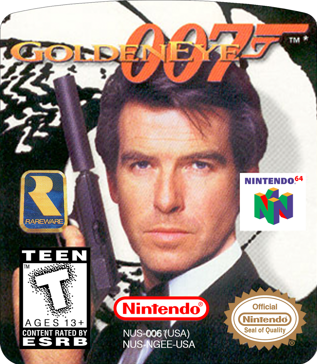 GoldenEye 007 com personagens do SUPER MARIO no Nintendo 64 (007