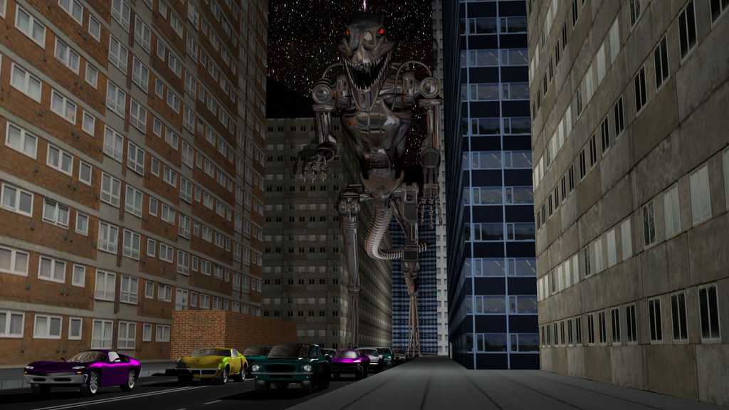 Godzilla Terminator in City by Mechaghostman2 on DeviantArt