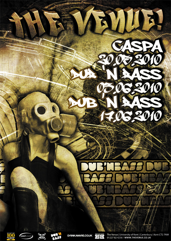 Dub and Bass Dubstep Flyer