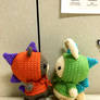 Dinosaur Bear and Bunny Amigurumi