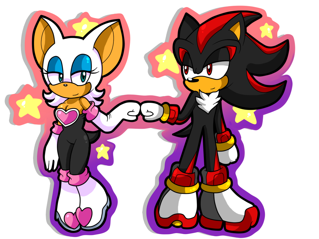 shadow and rouge sticker by Huatay on DeviantArt