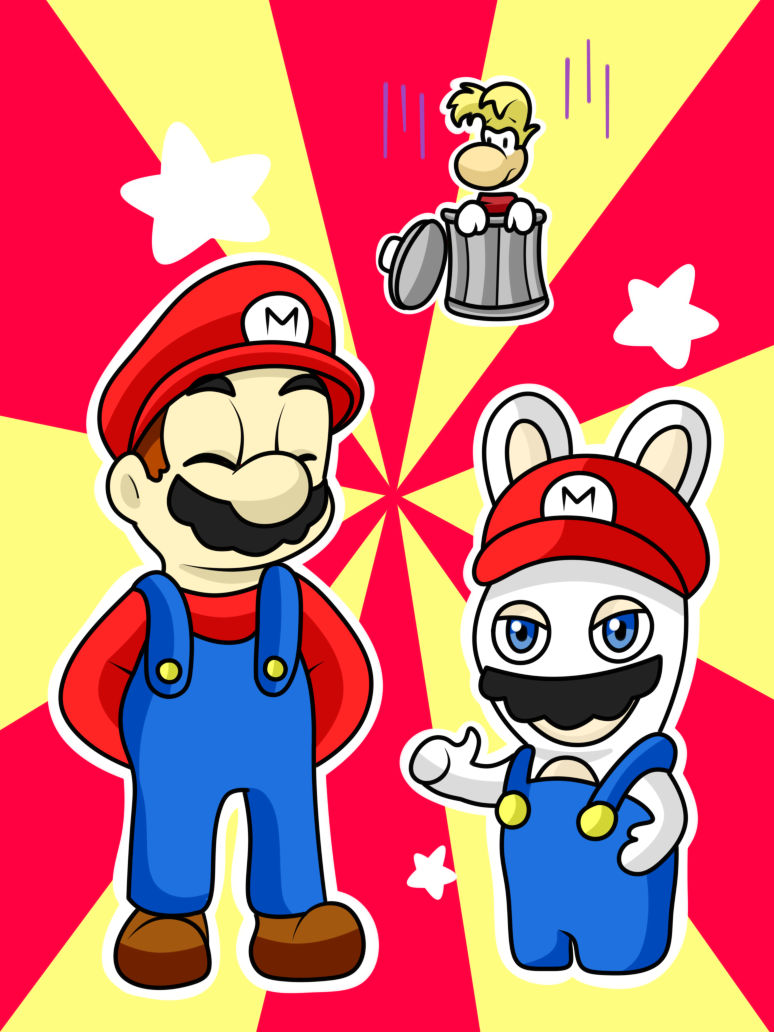 Mario and the rabbits by Huatay on DeviantArt