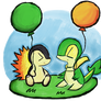 Cyndaquil And Snivy. Art Trade