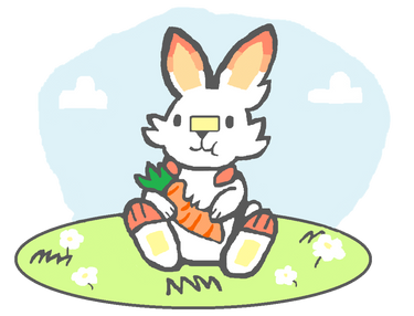 Scorbunny eating a carrot