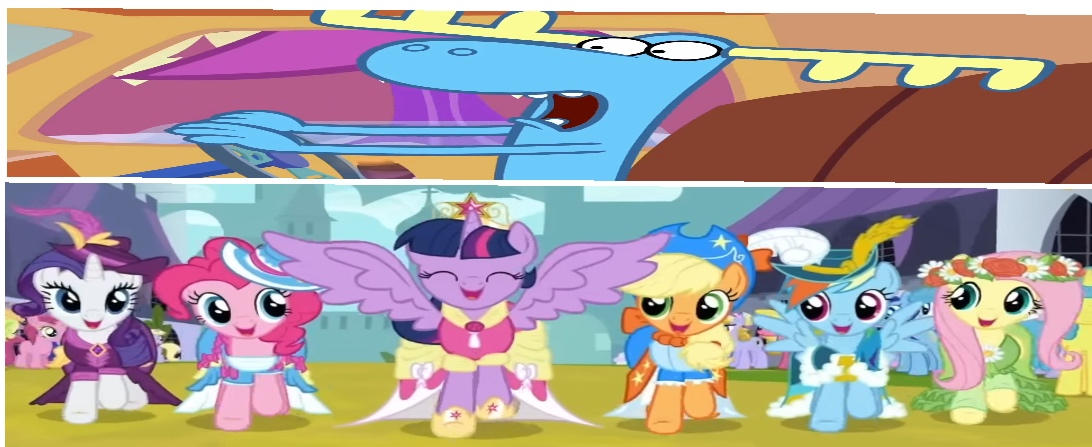 Lumpy Run Lumpy about to run over the Mane 6 by 99xcroc on DeviantArt