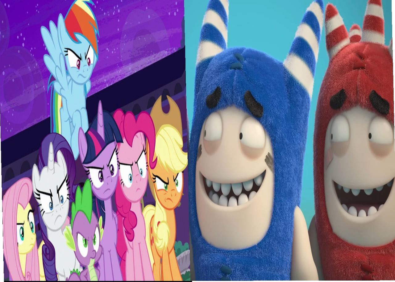 The Mane 6 angry with Pogo and Fuse by 99xcroc on DeviantArt