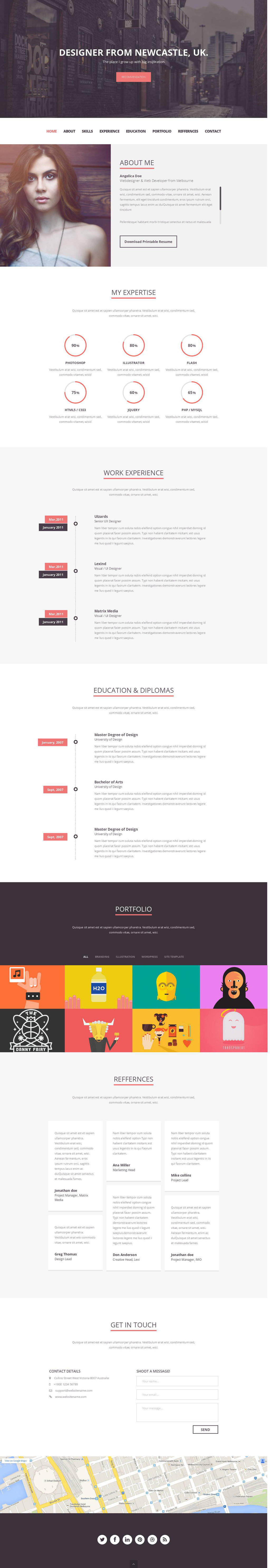 Folix Responsive Resume, Personal Portfolio Temp