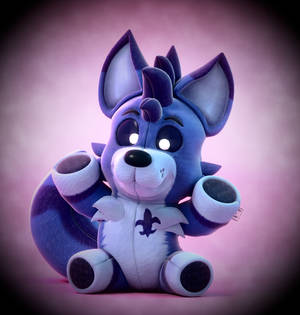 Commission: Plushy Blue Wolf!