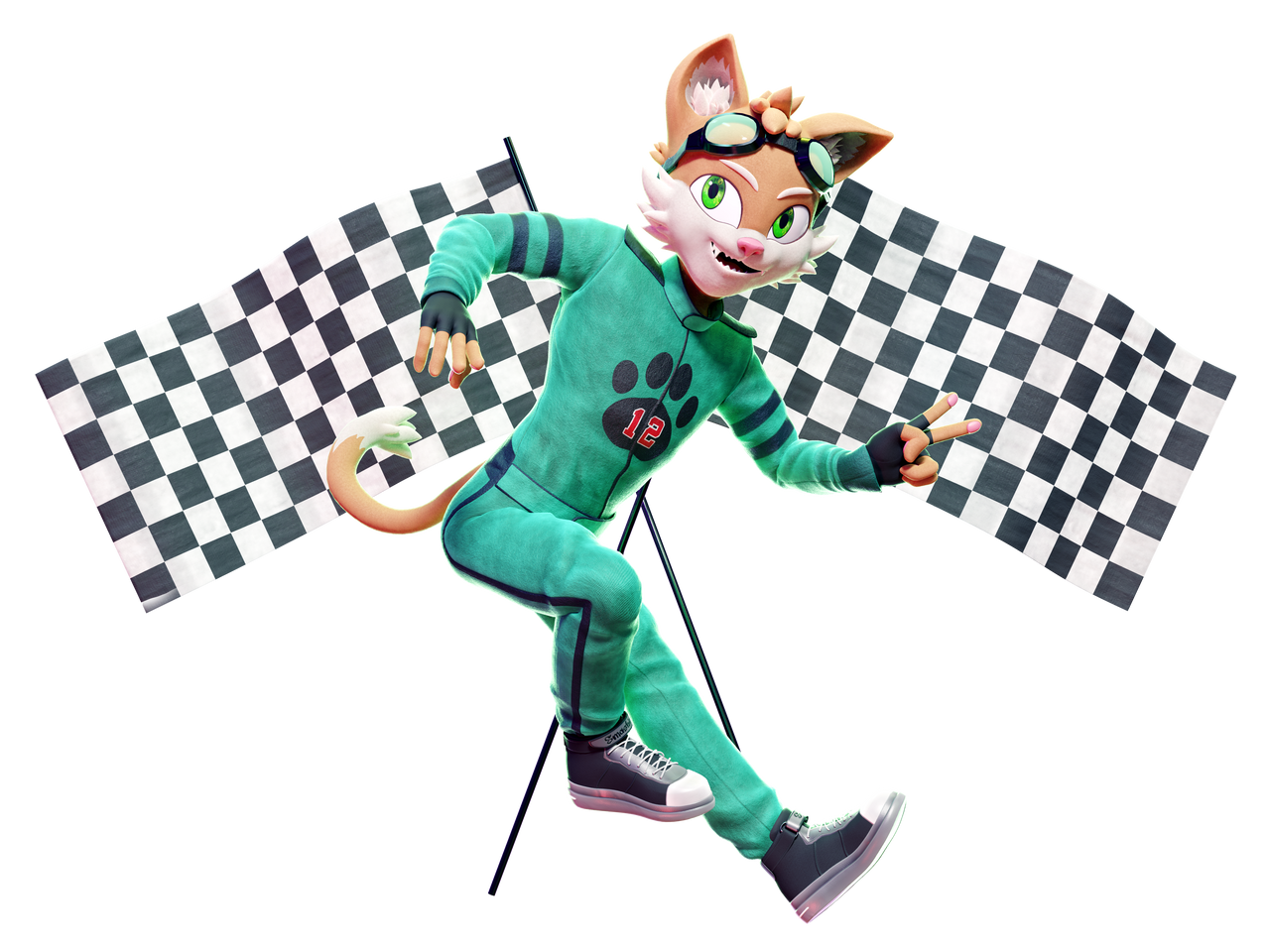 Pushy Cat Reno Racer Commission: Racing Catz! by SmashingRenders on DeviantArt
