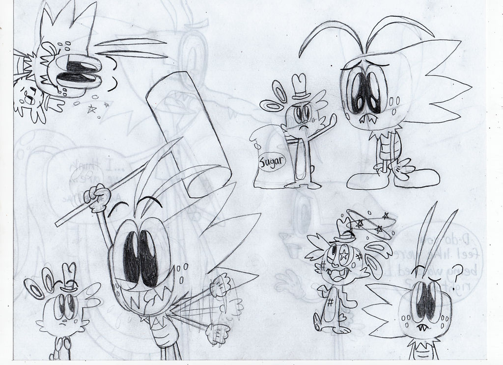 Flea and Fuzz Sketches by Brianna-the-Toon on DeviantArt