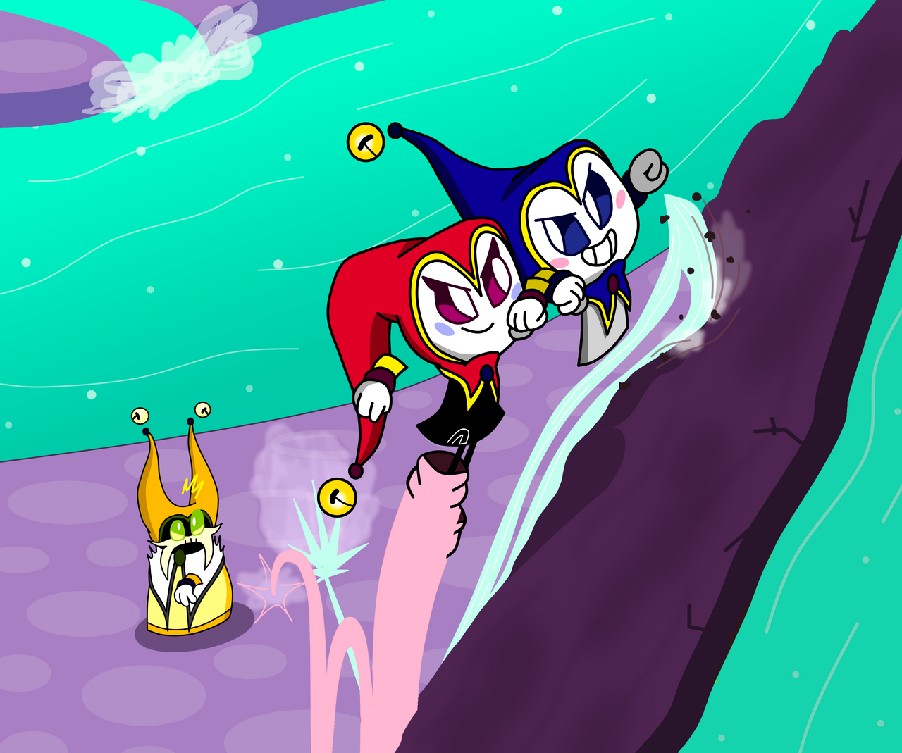 Two Jester Rbbits Racing Jester Twins by Brianna-the-Toon on DeviantArt