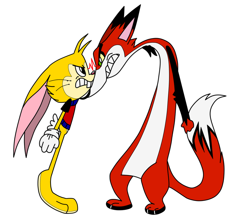 Rabbit vs. Fox by Brianna-the-Toon on DeviantArt