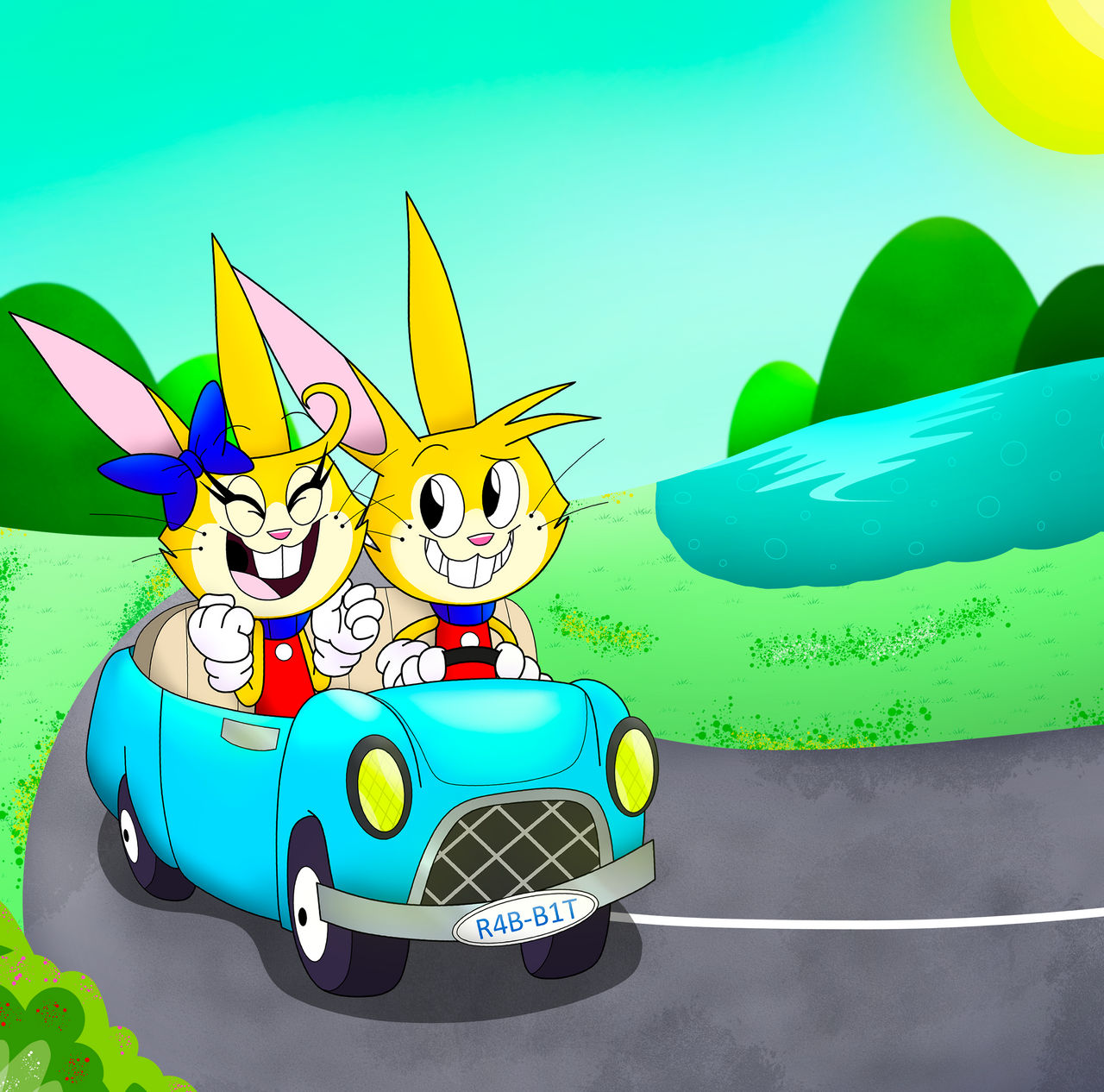 Rabbits on the Road by Brianna-the-Toon on DeviantArt