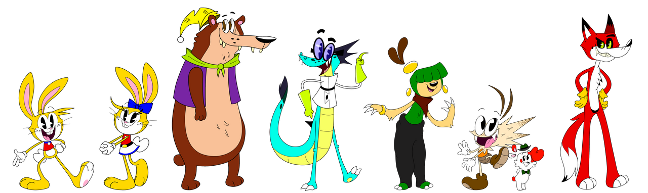 Rodney Rabbit and Friends- Current Roster by Brianna-the-Toon on DeviantArt