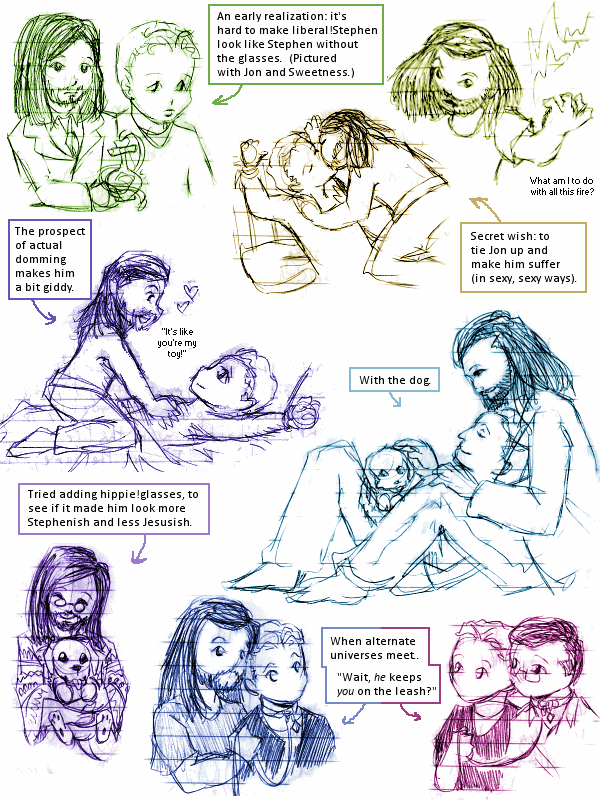 Liberalverse sketchdump by ErinPtah