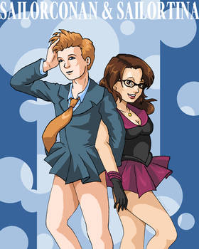 Sailor Conan and Sailor Tina