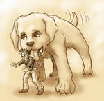 Tiny Jon Loves Dogs by ErinPtah