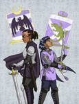 Raven Knight and Dragon Knight by ErinPtah