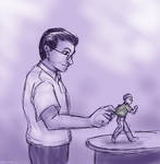 Tiny Man Walking by ErinPtah
