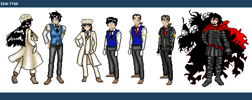 Pixel Dolls - Walter and Alucard by ErinPtah