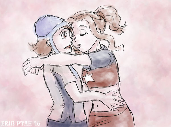 Femslash February - Sora and Mimi