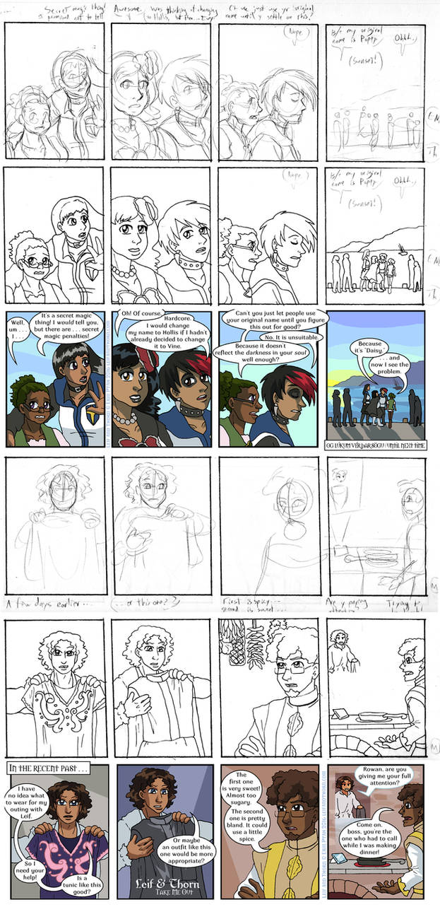 Strip Drawing Process - Leif and Thorn by ErinPtah