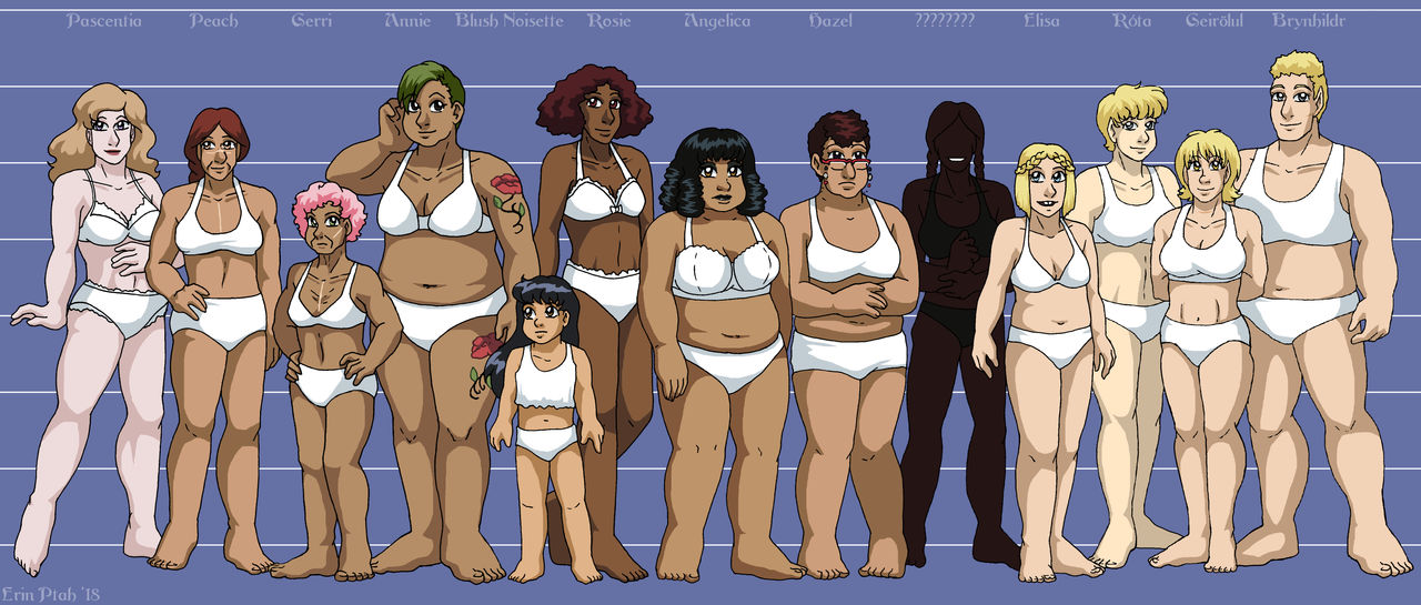 Leif and Thorn - Character Height Chart III by ErinPtah