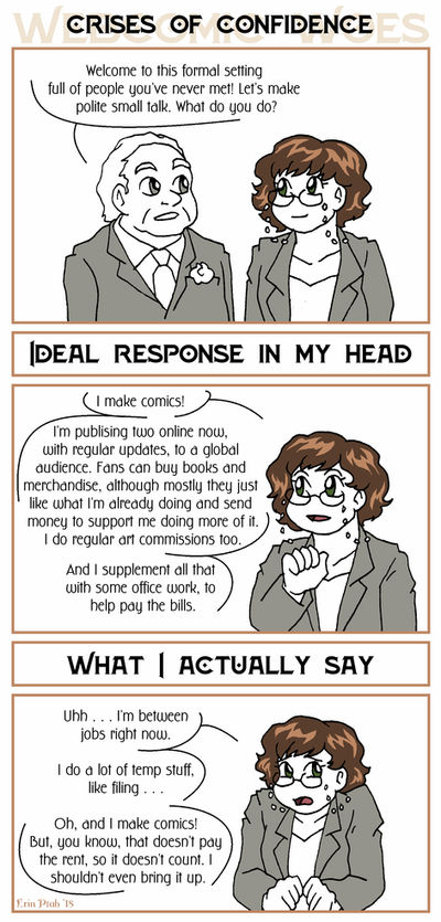 Webcomic Woes 20 - Confidence, how does it work by ErinPtah