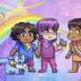 Pride Sketchbook: Thorn, Leif, Kale, Tiernan
