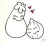 Eggplant-Fig Love Concept