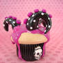 Black n Pink Tentacle Cupcake