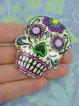 Colourful Painted Sugar Skull by monsterkookies