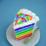 Rainbow Cake Slice