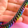 Black and Rainbow Stretch Bracelet