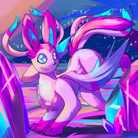 Spacey Sylveon by neon-phosphor