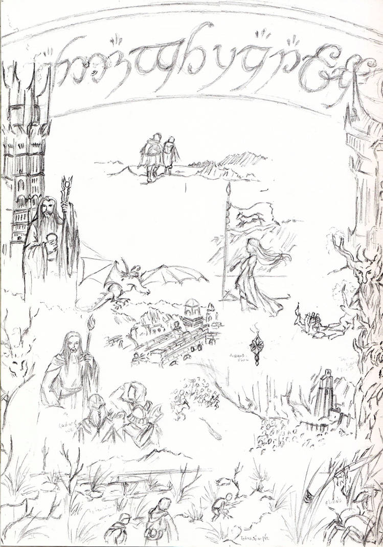 LOTR 2 lineart by NikitaLaChance on DeviantArt