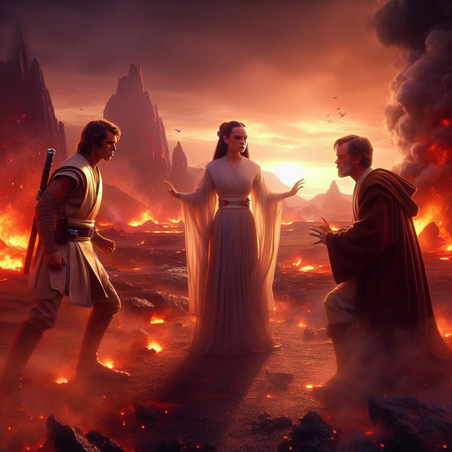 Obidala Padme between Anakin and Obi-WAn by blacksaturn007 on DeviantArt