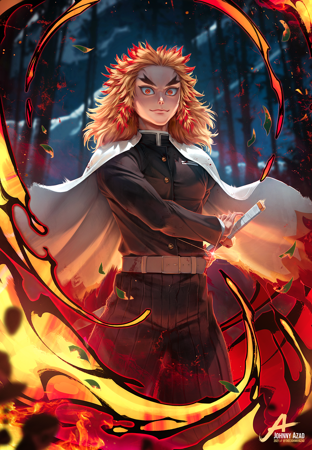 Demon Slayer Rengoku By Johnnyazad On Deviantart