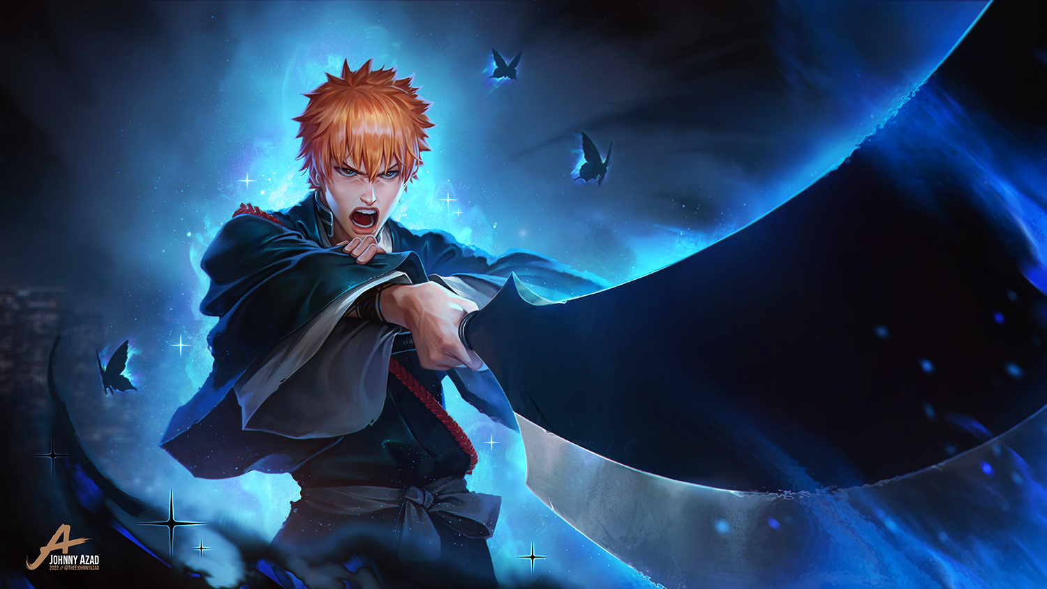 4k Ichigo/Bleach Wallpaper I put together after finding a cool render of  Ichigo online : r/bleach