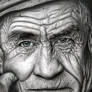 Realistic drawing of Old Man facial